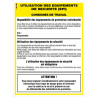 Panneau consignes légales