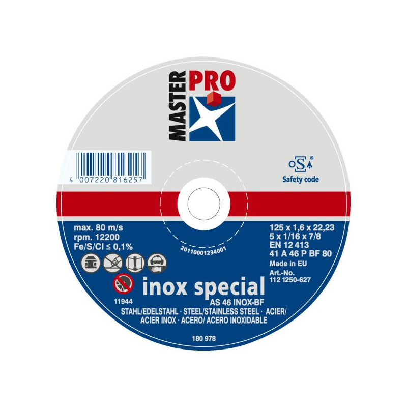 Disque à tronçonner inox et acier PSF MP