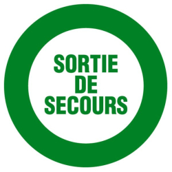 Panneau d'évacuation et secours