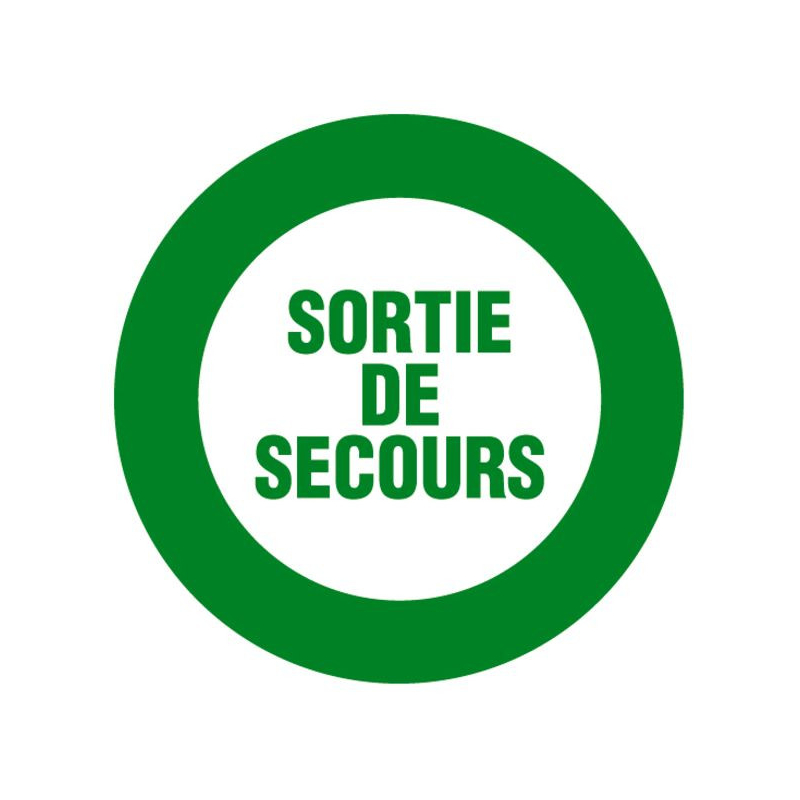 Panneau d'évacuation et secours
